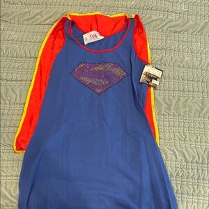 DC Comics Superhero Costume Blue and Red with Cape